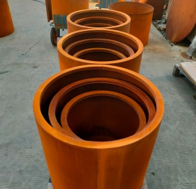 Corten Steel Outdoor Round Planter